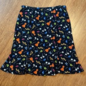 Plum knee length skirt